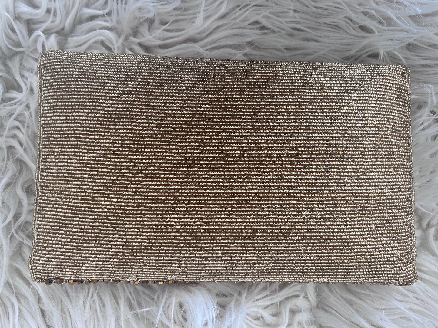 Embellished beaded and gems clutch bag evening bag , with strap