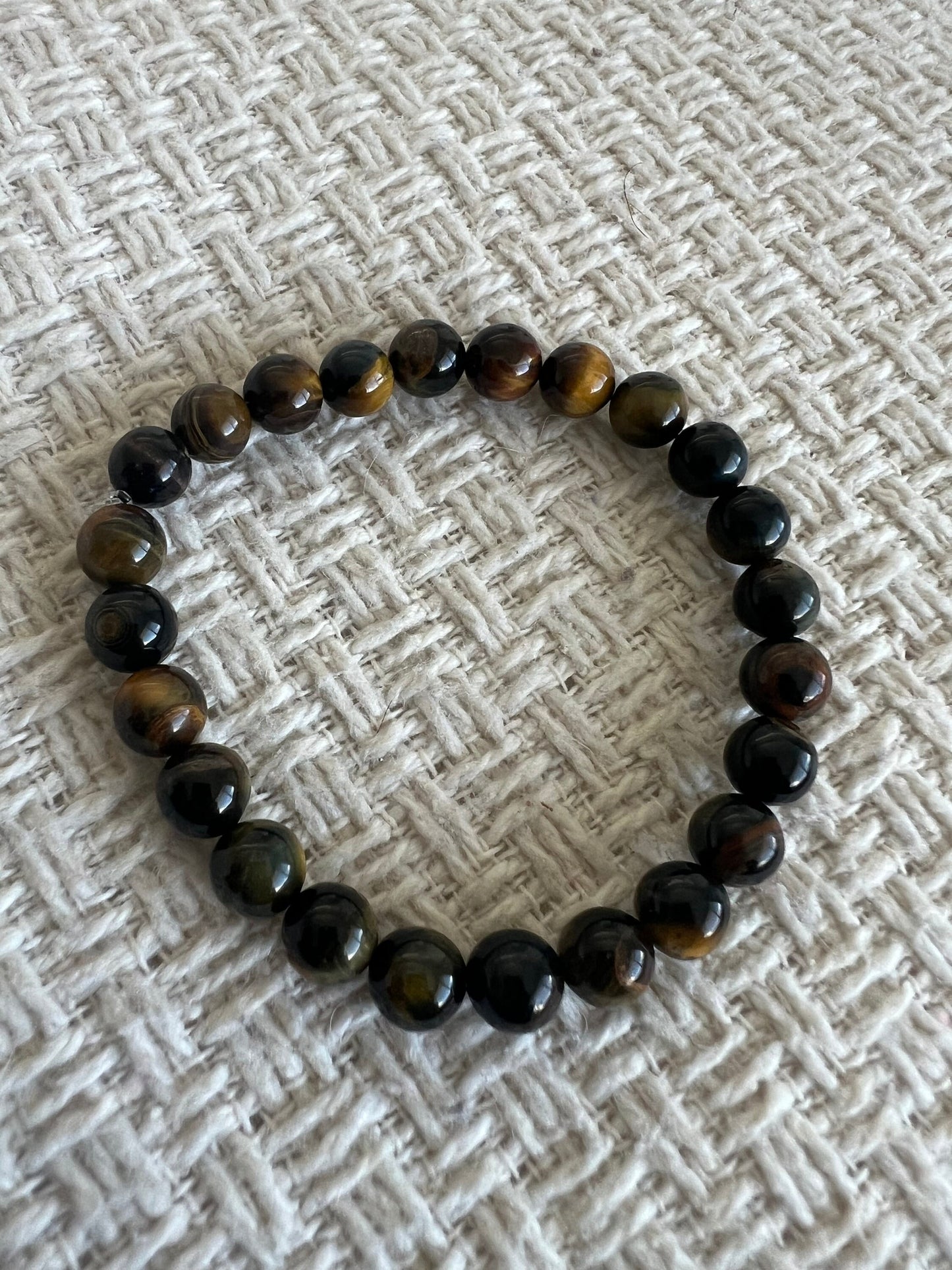 Blue golden tiger eye crystal bead healing bracelet powerful grounding crystal, empowerment